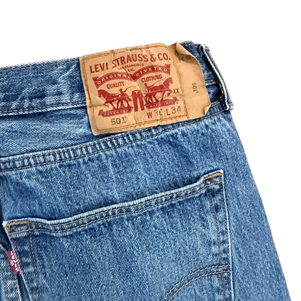 Levi Strauss‎ Co 501 Mens Jeans W36 L34 Medium Wash Button Fly Classic Fit